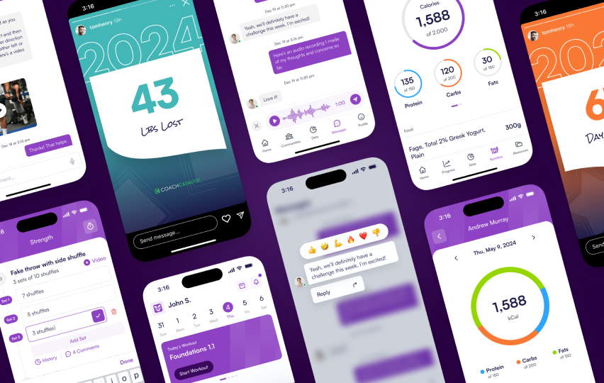 CoachCatalyst app for coaches. Keeping your clients accountable.
