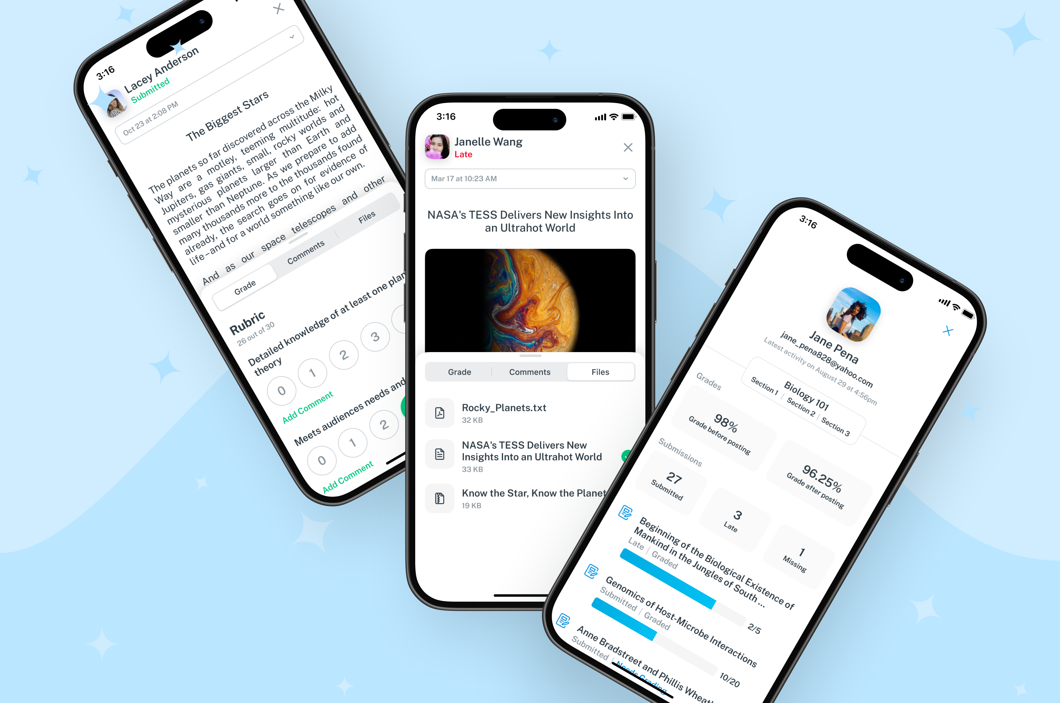 Canvas Teacher App iOS app, designed by Manspaugh