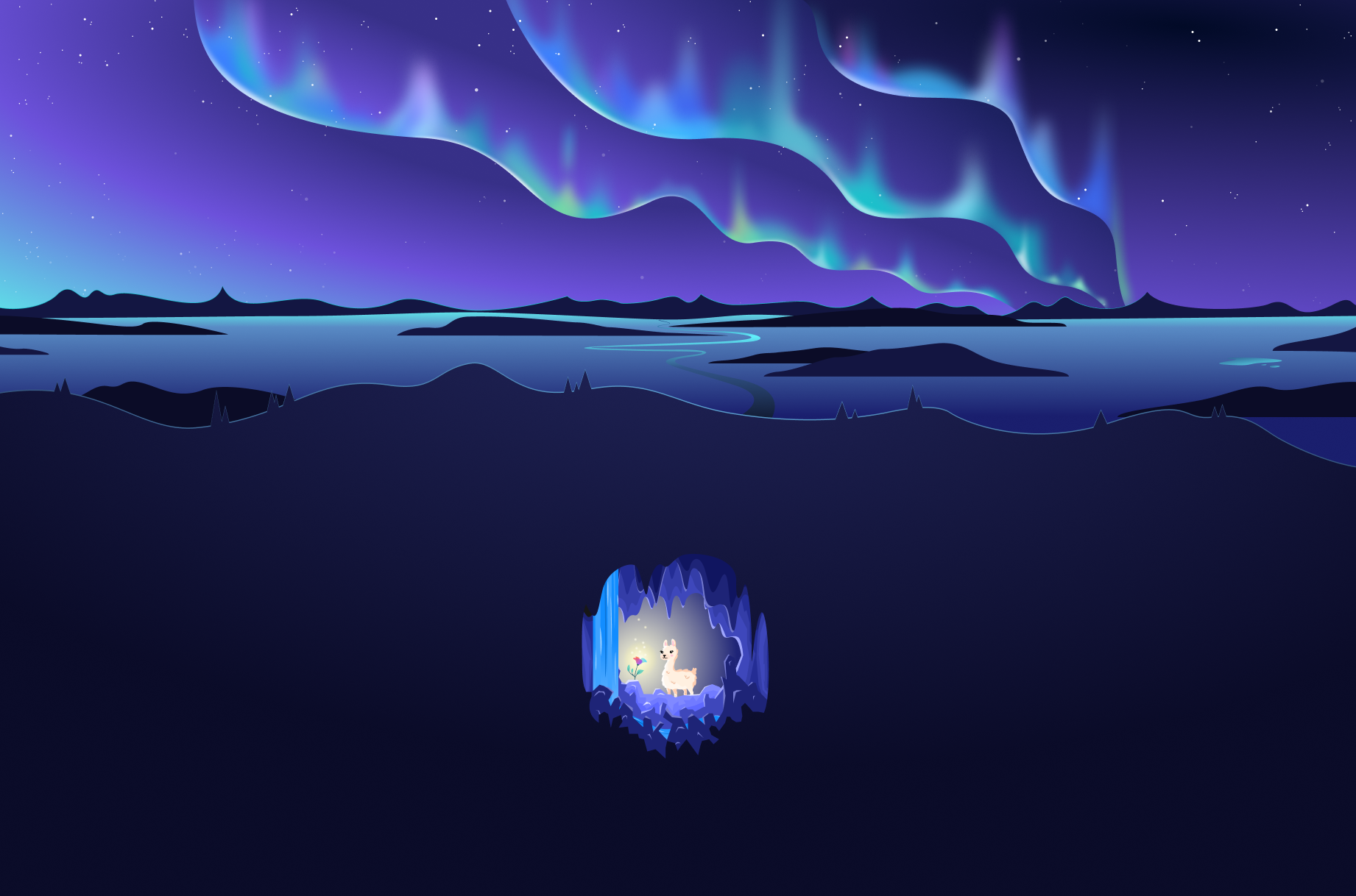 Northern Lights Illustration