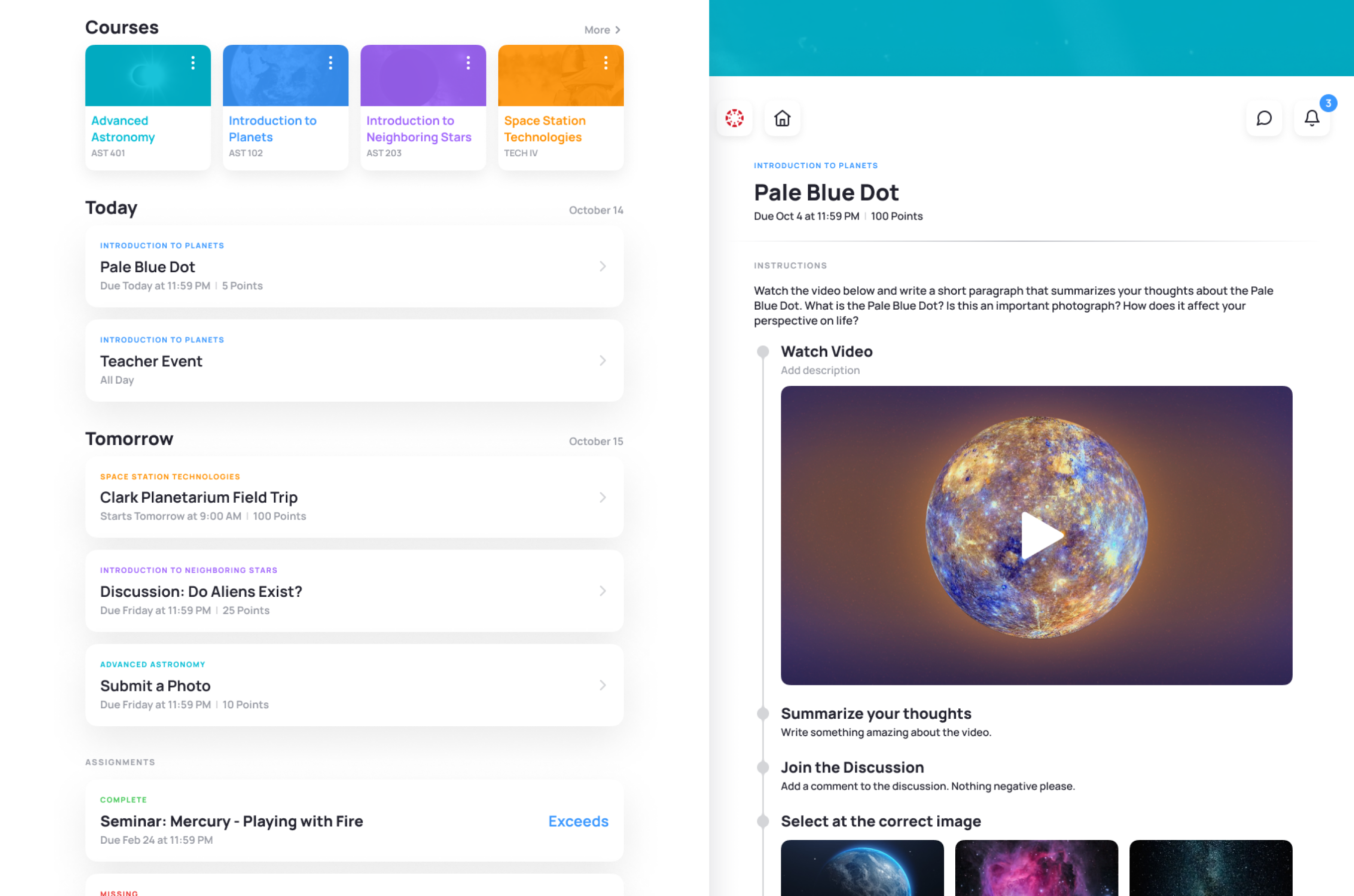 Canvas learning management system