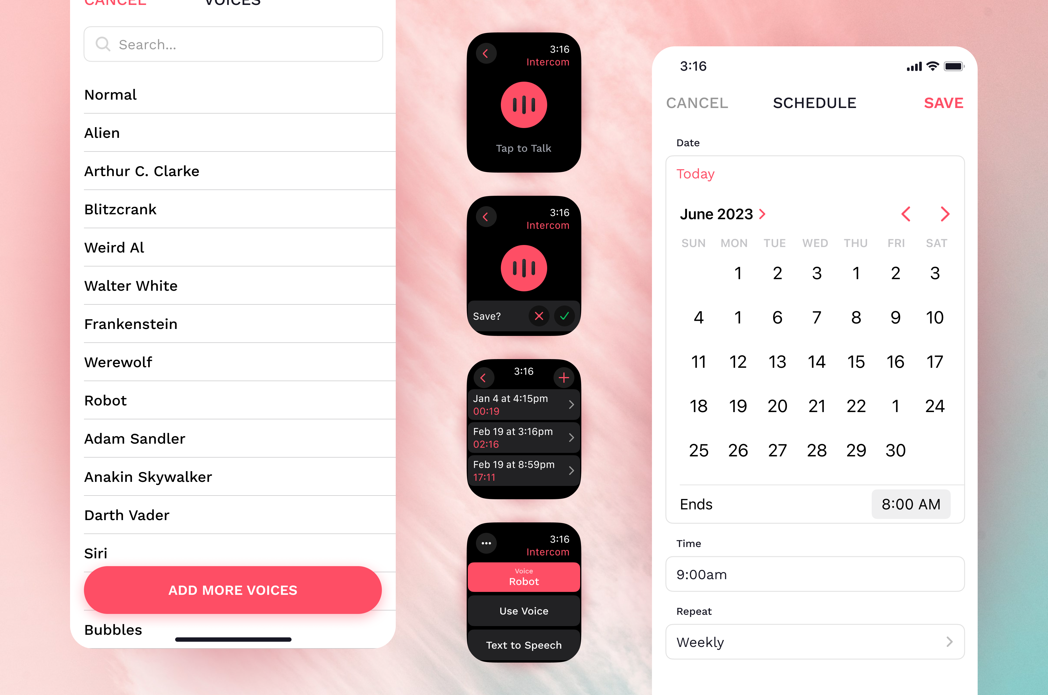Intercom iOS and Apple Watch app for SONOS