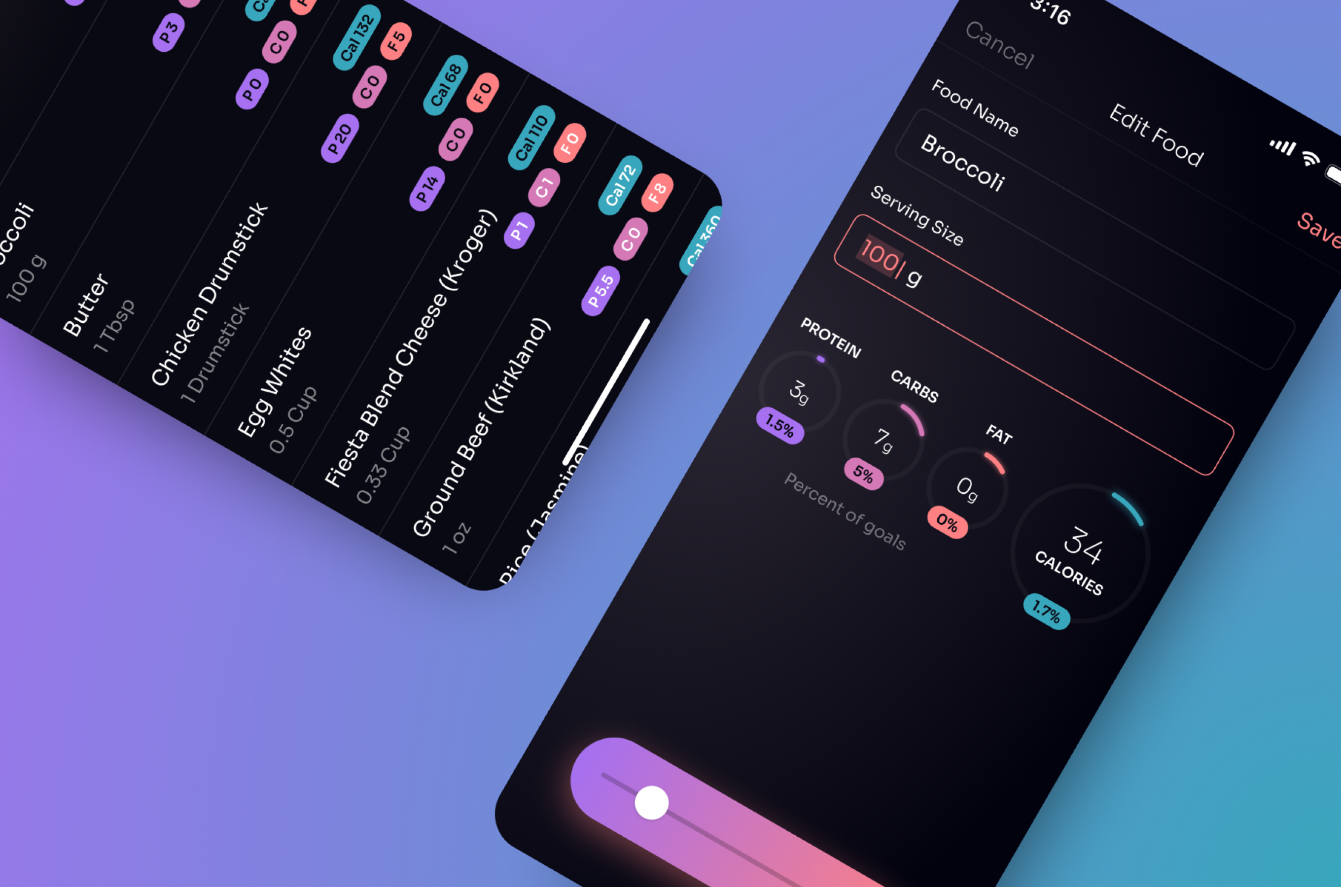 Grams iOS app, designed by Manspaugh