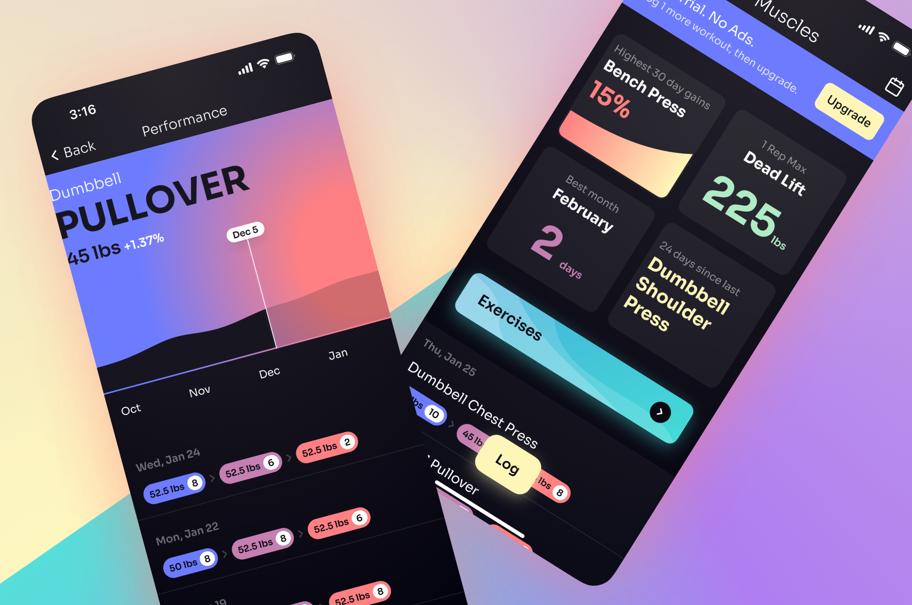Muscles exercise and workout app for iOS