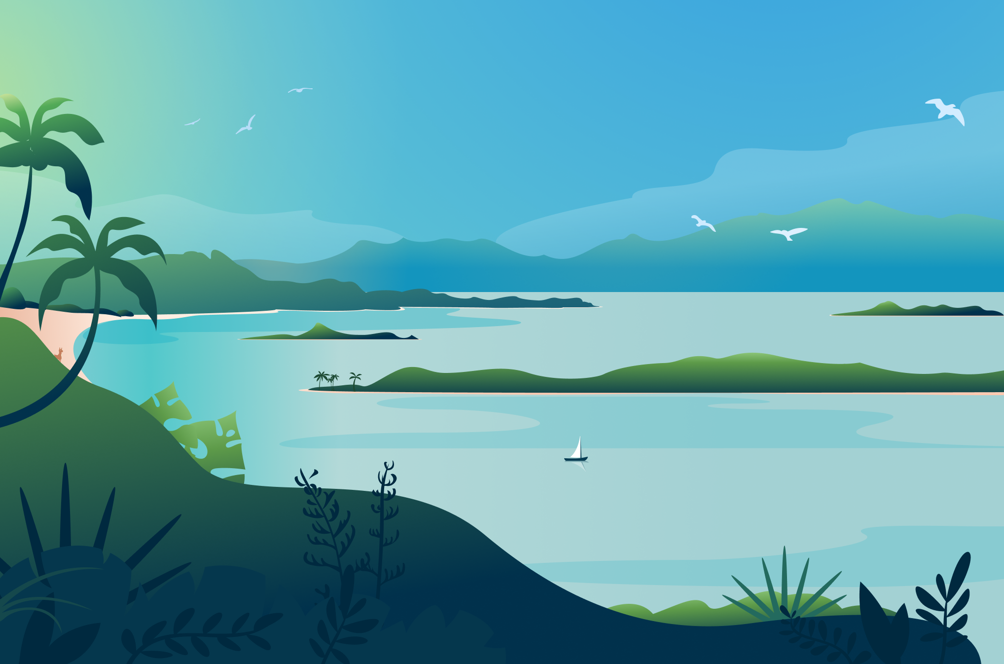 Island Tropical Illustration