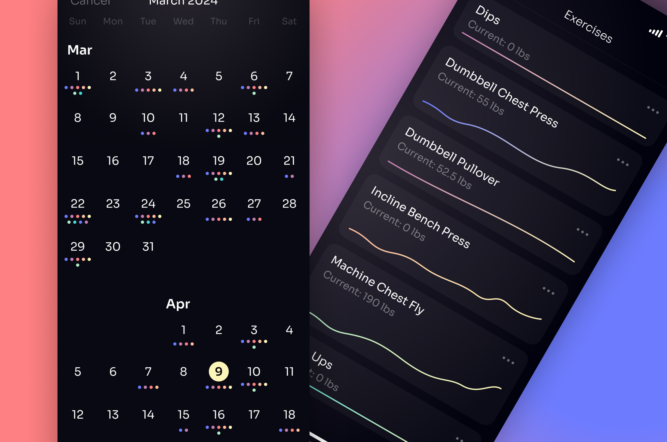 Muscles exercise and workout app for iOS
