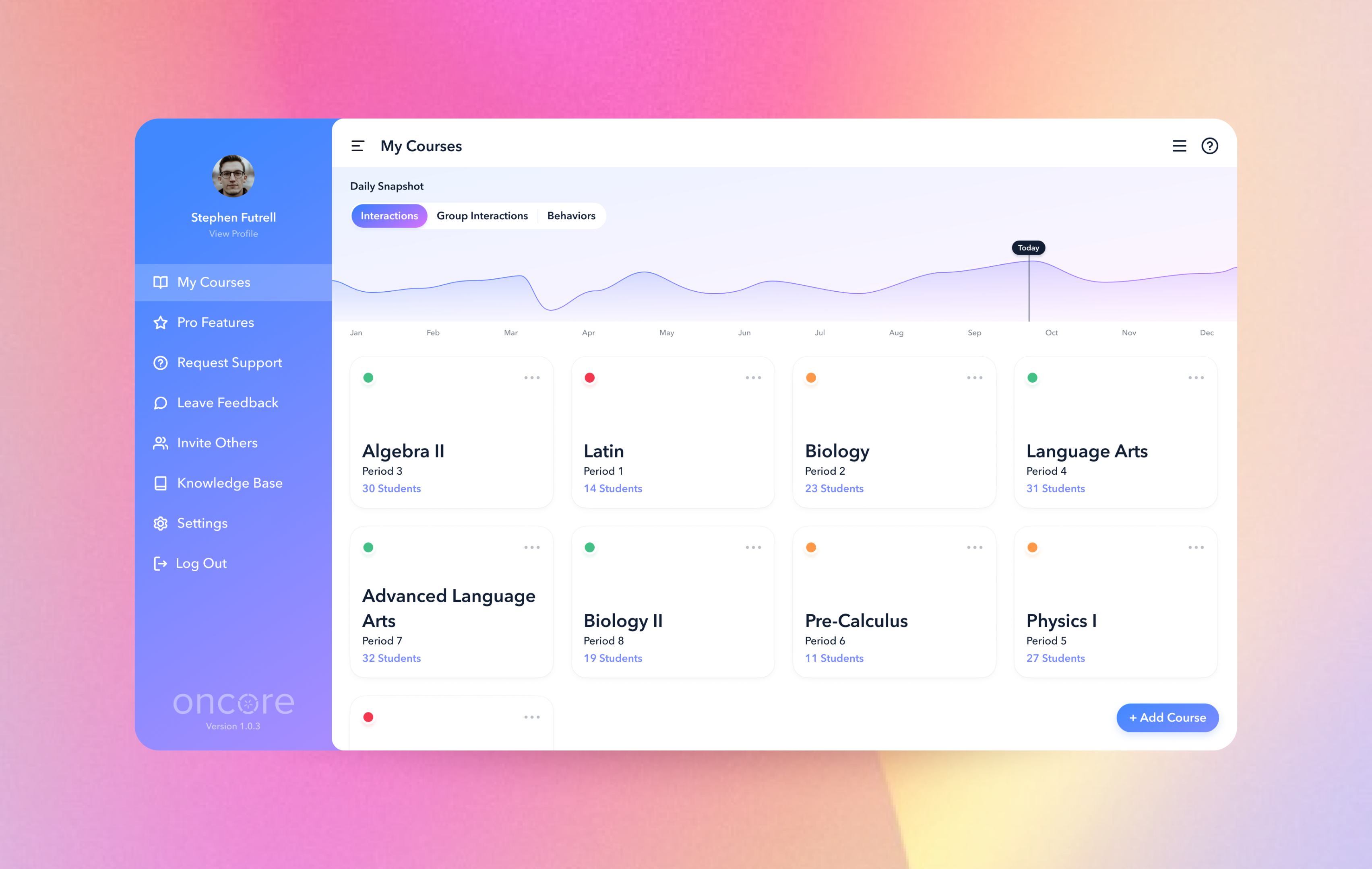 Oncore education app