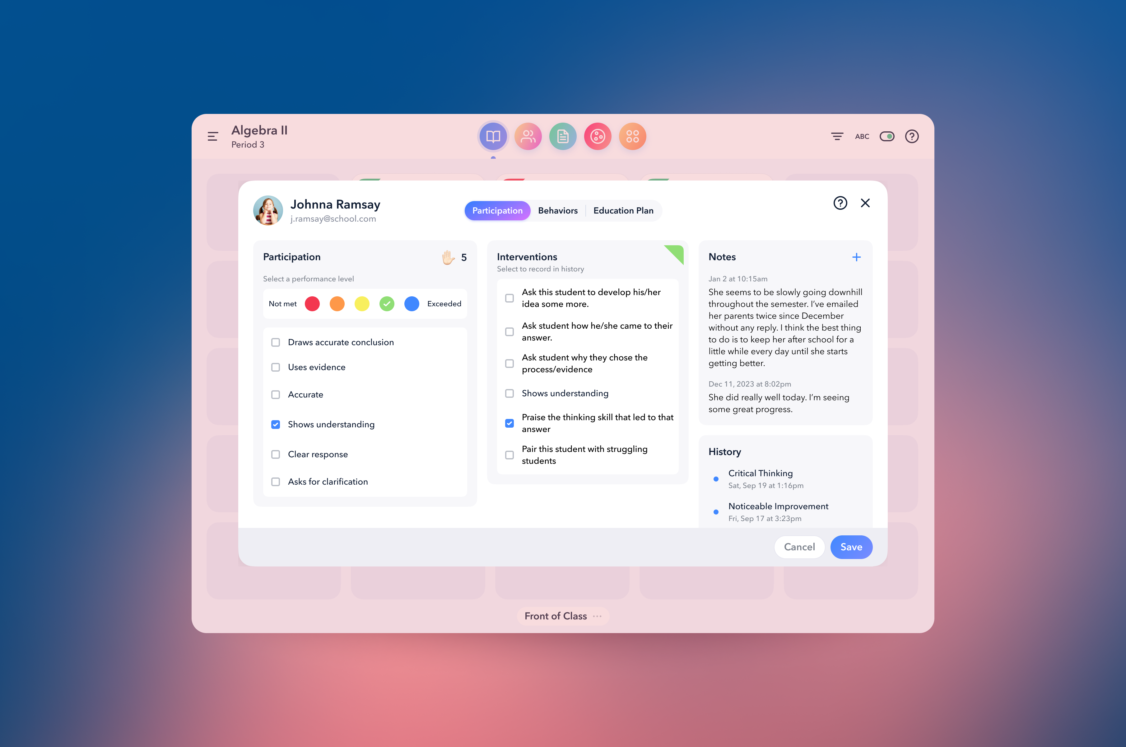 Oncore education app