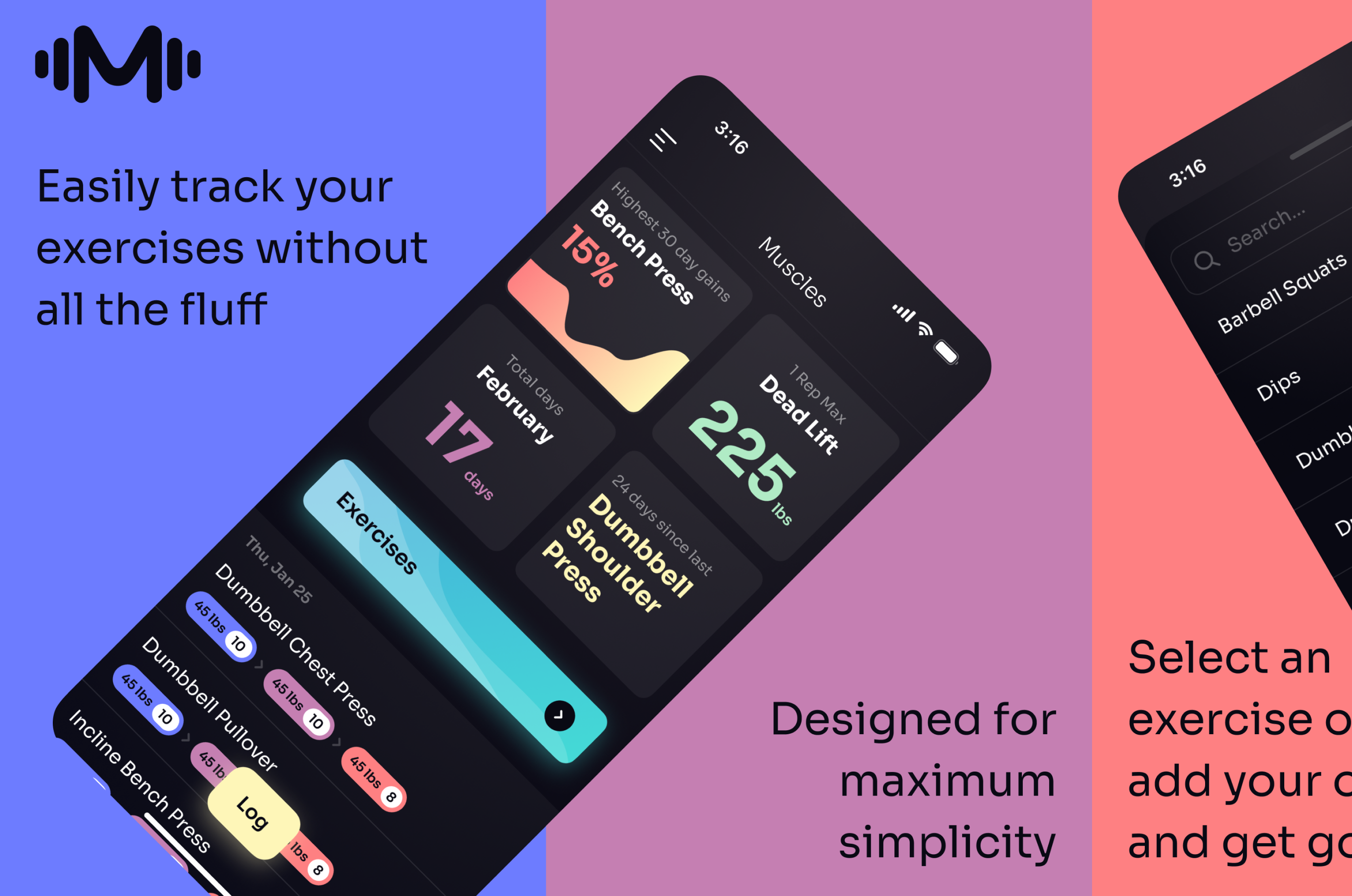 Muscles exercise and workout app for iOS
