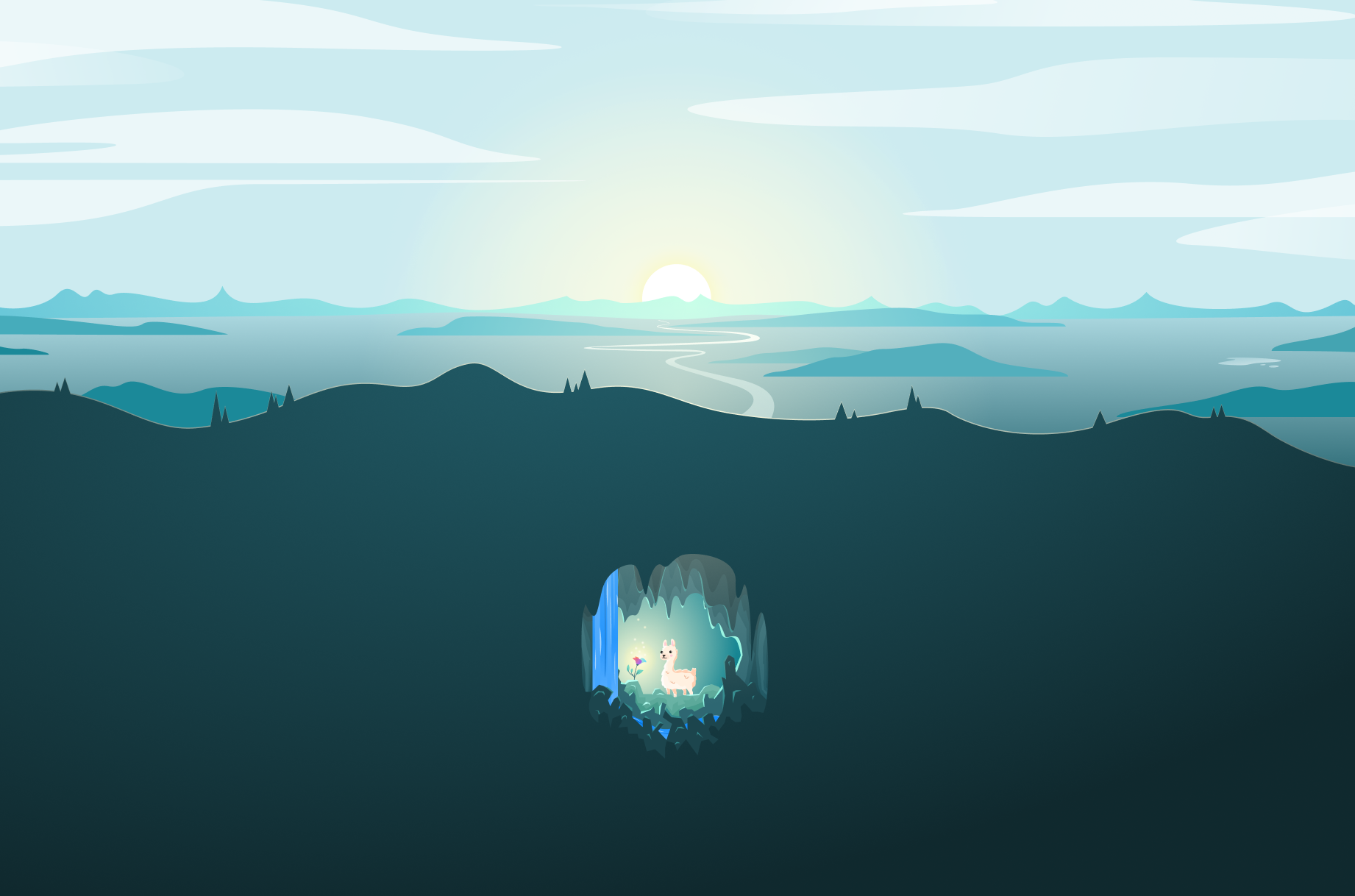 Morning Sunrise Illustration