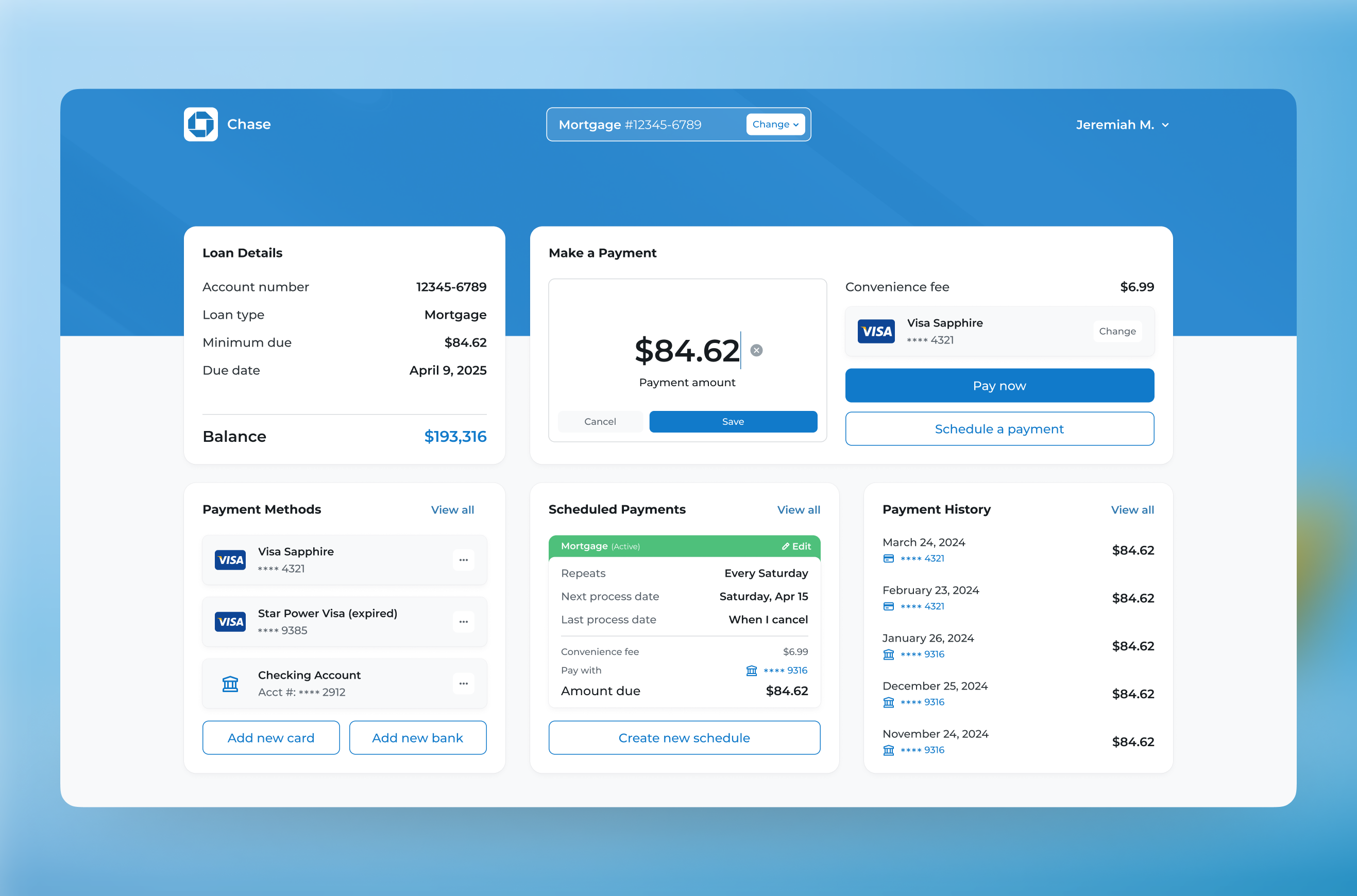 MessagePay web app for client account and loan management