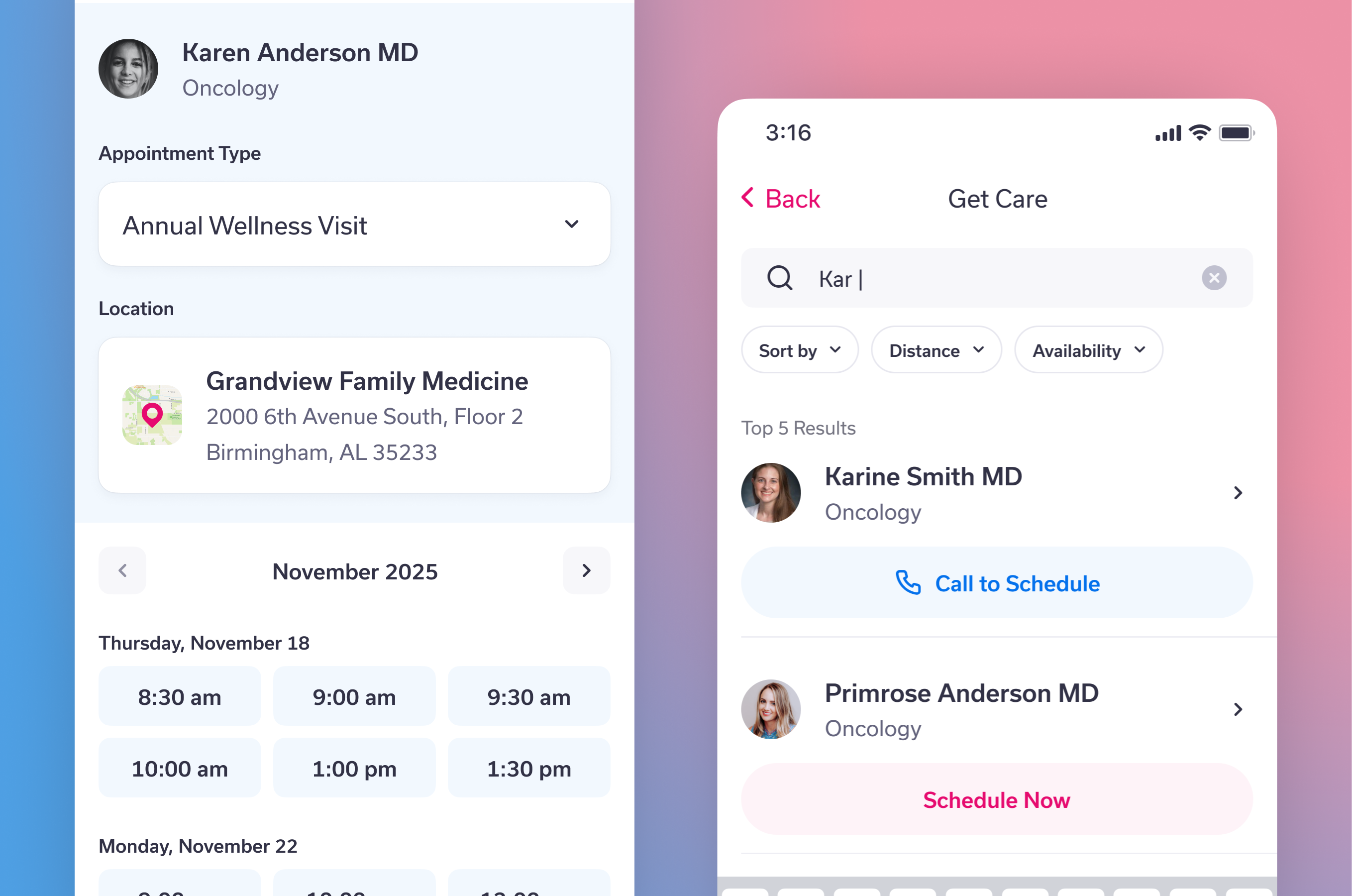 Tendo patient care journey mobile app