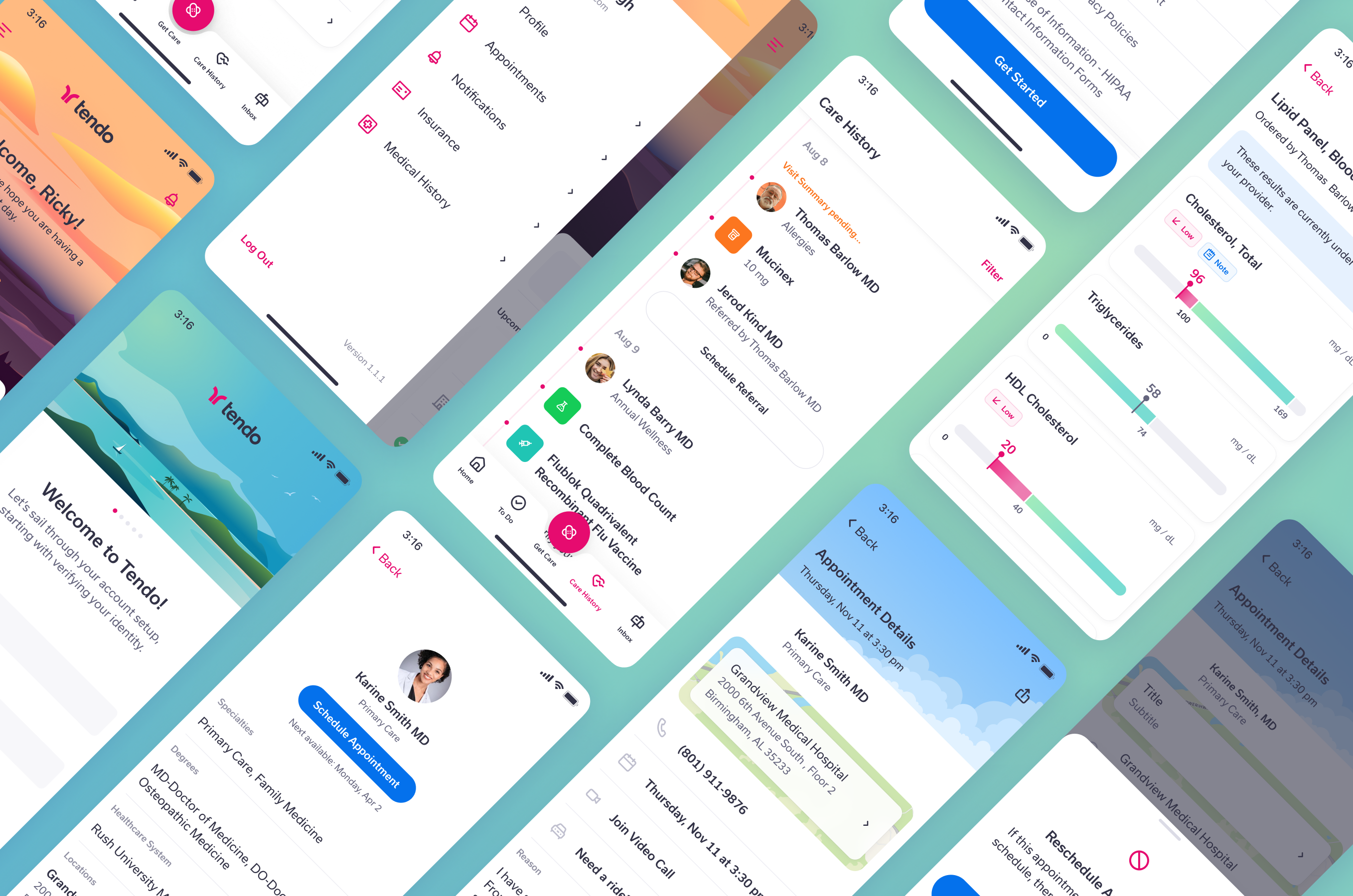 Tendo patient care journey mobile app