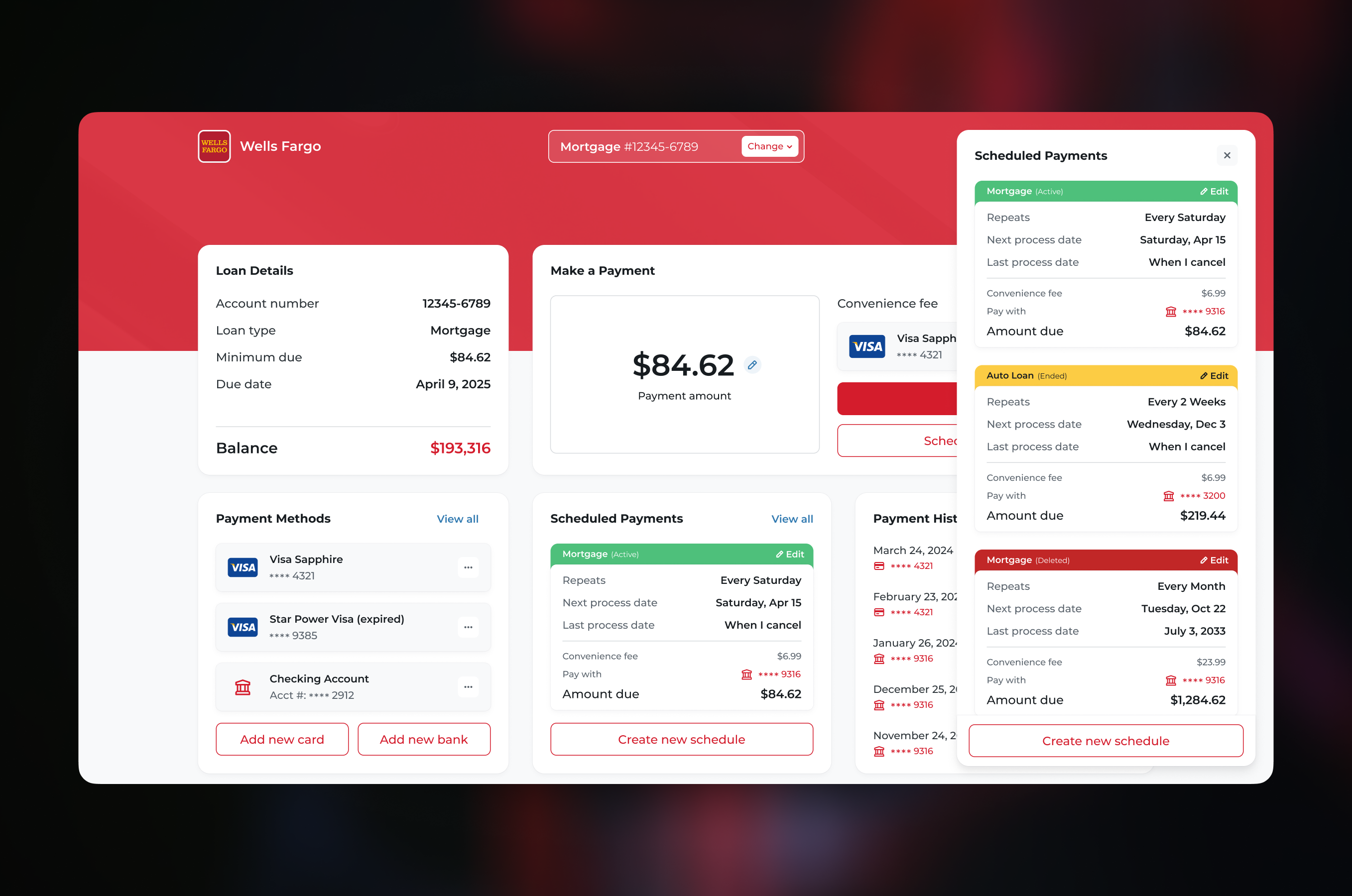 MessagePay web app for client account and loan management